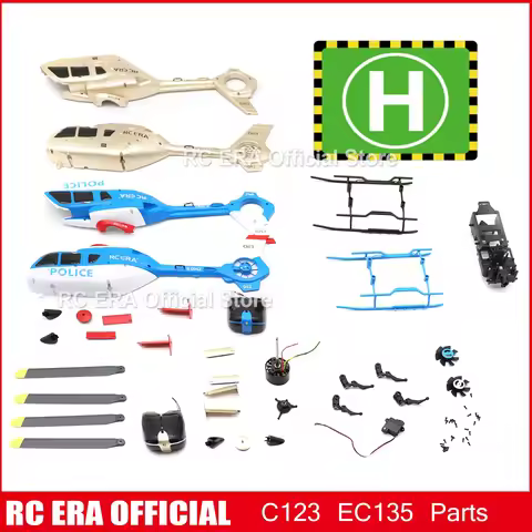 RC ERA Original Spare Parts for C123 EC135 Scale RC Helicopter Fuselage Body Shell Main Blade Grip E