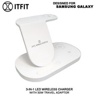 全新 ITFIT 三合一LED無線充電板 支援手機+手錶+耳機同時充電 SAMSUNG iPhone
