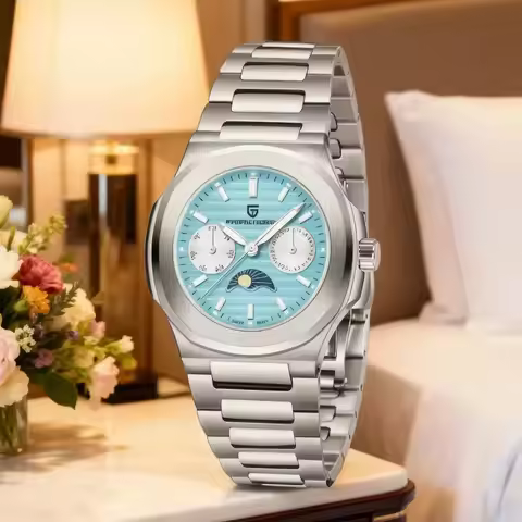 PAGANI DESIGN Women's Watches Luxury Quartz Watch For Women Multifunctional Chronograph Moon Phase A