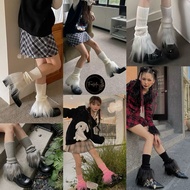 Feelme KK-520 Leg Warmer Fur Fur Socks Teenagers lolita Y2K Cosplay Boot