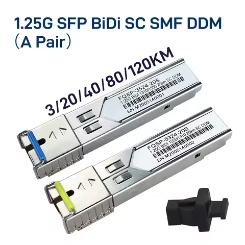 1.25G BiDi SFP Module, 3/20/40/80/120km, 1310/1550nm, SC Simplex, for TP-Link, D-Link, Netgear, Tend