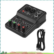 Q-12 Sound Card Audio Mixer Sound Board Console Desk System Interface 4 Channel 48V Power Stereo Com
