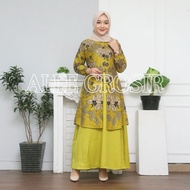 Gamis batik Motif dara modern dress muslim gamis batik kombinasi