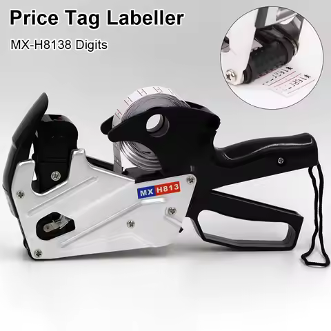 1Pcs Durable A-line Price Tag Labeller 8 Digits MX-H813 Pricing Tag Display Tool Label Paper Label M