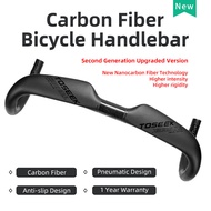 แฮนด์จักรยานเสือหมอบดีไซน์แบบใยคาร์บอน TOSEEK แฮนด์จักรยานกันลื่น TR3000การรับประกัน1ปีอุปกรณ์รถจักร