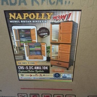 NAPOLLY SYNTHETIC RATTAN FURNITURE CABINET