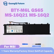 Laptop Battery Replacement BTY-M6L for MSI GS65 Stealth Thin 8RF 8RE 9RE PS42 8RB P65 Creator 8RD 8R