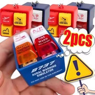 1/2 Pcs Portable Aviation Warning Simulator Keychain - Durable Plastic with Battery, 2 Color Options