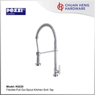 Pozzi K8220 Flexible Pull out Spout Kitchen Sink Tap