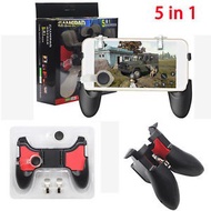 5 in 1 Black Gamepad Joystick Fire Trigger For Android/ios Mobile PUBG Games