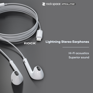rock space ES06 Lightning Stereo Earphone For Apple iPhone 14/iPhone 14 Pro/iPhone 14 Pro Max/iPhone 14 Plus/iPhone 13/iPhone 13 Pro/iPhone 13 Pro Max/iPhone 11/iPhone 11 Pro/iPhone 11 Pro Max/iPhone 12/iPhone 12 Mini/iPhone 12 Pro/iPhone 12 Pro Max