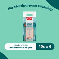 Alcean Antibacterial Wipes, 10 Wipes - 6 Packs