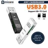Suitable for Laptop 2 in 1 USB 3.0 to SD TF Card Reader Adapter