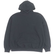 Excellent condition BALENCIAGA 2021 Men's 675003 Logo Embroidered Pullover Hoodie in Black (Size 1) 