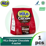 MERAH HiLo Active Belgian Chocolate 120gram (4 Sachets) with Red Algae - High Calcium Milk