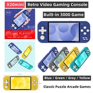 X20mini Retro Game Console Handheld Portable Video Game Console Players Portable Built-In 3000 Game Classic Puzzle Arcade Games