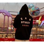 IAB STUDIO Harajuku Loose Casual Couple Fashion Logo Printed Sports Daily Hooded Sweatshirt 0819