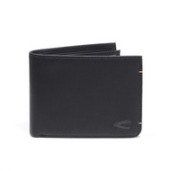 camel active Men Bi Fold Wallet Leather 9 Card Compartments Wax Finished Black (SBF0809EC2#BLK)