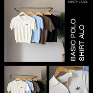 Basic Alo ShirtPOLO Knit/ Wanita Women's/ Short Shirt/