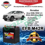 Münster Robust MF CMF EFB M42R B20R 60B20R 40AH Battery Bateri Kereta Perodua Aruz D38L F850 1.5 201
