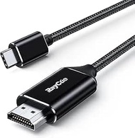 RayCue USB C to HDMI Cable for Home Office 6ft 4K, USB Type C to HDMI Cable, Thunderbolt 4/3 Compatible with iPhone 15 Pro/Max, MacBook Pro/Air 2023