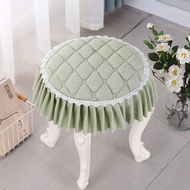New Style/Thickened Round Stool Cover Lace Round Stool Cover Multi-Purpose Ruffled Round Stool Cushi