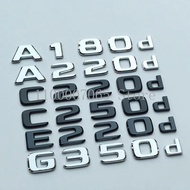2017 Flat Letters A180d A200d  A220d C220d C250d C300d E220d G350d ABS Car Emblem for Diesel Oil Tru