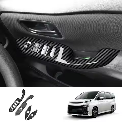 For Toyota Noah Voxy 90 Series 2022 2023 ABS back Car Interior Door Armrest Panel Window Glass Lift 