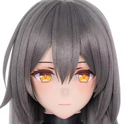 （KK40）Kigurumi Masks Anime Full Head With Lock Female/Girl Cartoon Character Kig Cosplay Resin Hallo