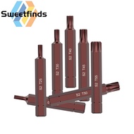 【SWTF】T20/25/30/40/45/50/55 Electric Screwdriver Bits 75mm Hex Shank Bits Tools