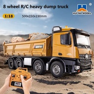 Huina New 1536 R/C Alloy Heavy Dump Truck 1/18 Scale Remote Controlled Car Construction Engineer Loa