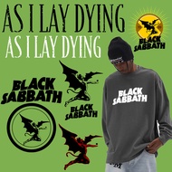 As I Lay Dying Heat Transfer Sticker Black Sabbath Rock Clothes DIY Decoration Fashion Metallicus Ba