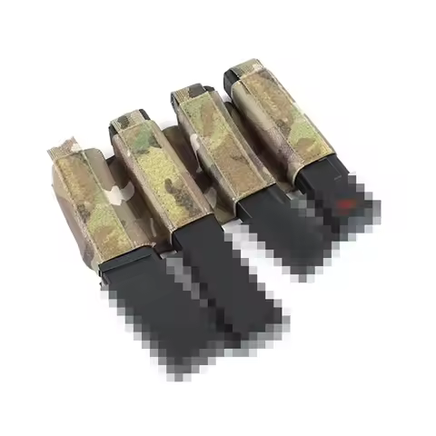 Outdoor Vest Dope SMG 9MM Bag Small 9mm Airsoft Mag Quadruple 4 Partition Mag Insert Pouch Glock H&K