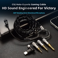 CVJ Hato Detachable Boom Microphone Earphone Cable for IEM Audio Pickup Gaming  Esports Livestreamin