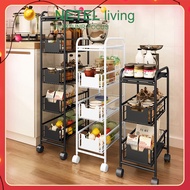 ∈❄▩NETEL Kitchen Rack Trolley Kitchen Storage Racks Office Shelves Book Shelving Kitchen Organizers