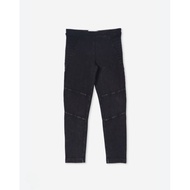 CottonOn Kids Huggie Tights Black Wash Moto Panels Legging Pant (6T)