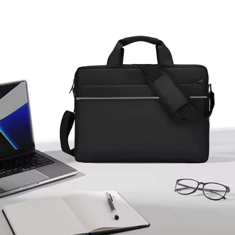 Laptop Crossbody Bag Shockproof Laptop Shoulder Bag Waterproof Tablet Sleeve Case 3 Compartments Lap