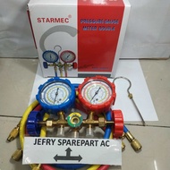 Testing manifold double Multi R410A R22 R32 R134a Analyzer