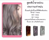 Berina สีน้ำตาลอ่อนประกายหม่น A27A38A21(รวม 3 กล่อง)ครีมย้อมผมเบอริน่า ปกปิดผมขาว