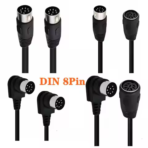90 Degree Angle Large 8 Pin Din Male To Male Female Speaker Audio Cable Wire For Bang Olufsen B&O Po