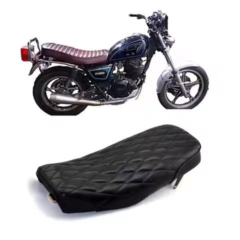 Universal Vintage GN125 63CM original length Waterproof Leather Cafe Racer Seat Retro CUSHION For SU