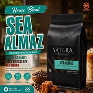Beans House Blend Espresso Coffee Powder/ SEA ALMAZ 200 grams Roasted Coffee Bean Expresso Coffee Mi