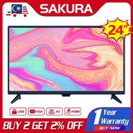Sakura Digital TV 24 inch HD LED TV (DVBT-2) Built in MYTV