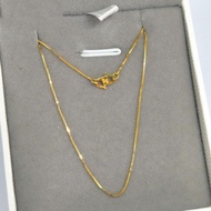 Gold 916 Original Malaysia 375 Gold Necklace Fashion Accessory Long Necklace Women Hypoallergenic Je