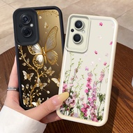 For OPPO A96 5G/OPPO F21 Pro 5G/F21S Pro 5G Phone Case Cute Flower Cartoon Fashion Back Cover Silico