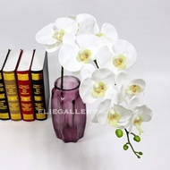 bunga anggrek latex artificial / orchid import - putih / anggrek bulan