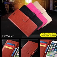Vivo V7 / Vivo_1718 - Leather Flip Cover Case