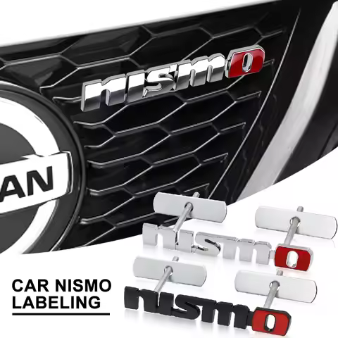 NISMO Fashion Car Stickers Front Grill Emblem Grille Badge Sticker For Nissan Nismo Qashqai Teana X 