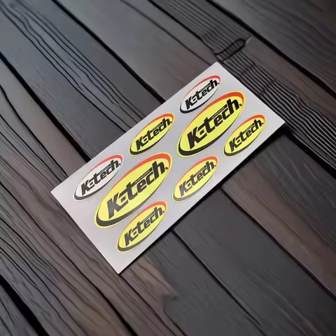 8Pcs Reflective K-Tech Stickers Ktech Suspension Fork Motorcycle Laminated Decals K Tech Graphic
