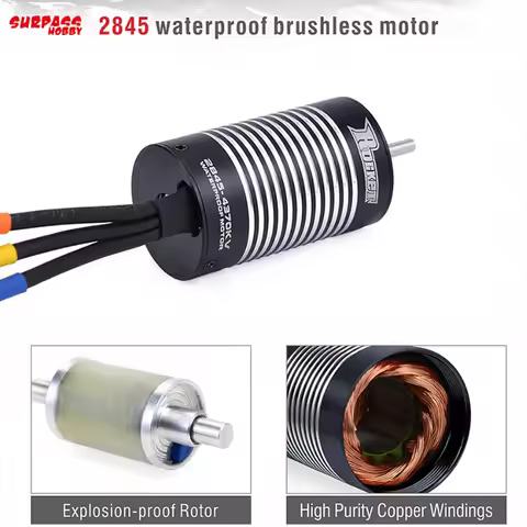SURPASS HOBBY 2845 3100KV 3800KV 4370KV 5000KV Waterproof Brushless Motor for RC Drift Cars Crawler 